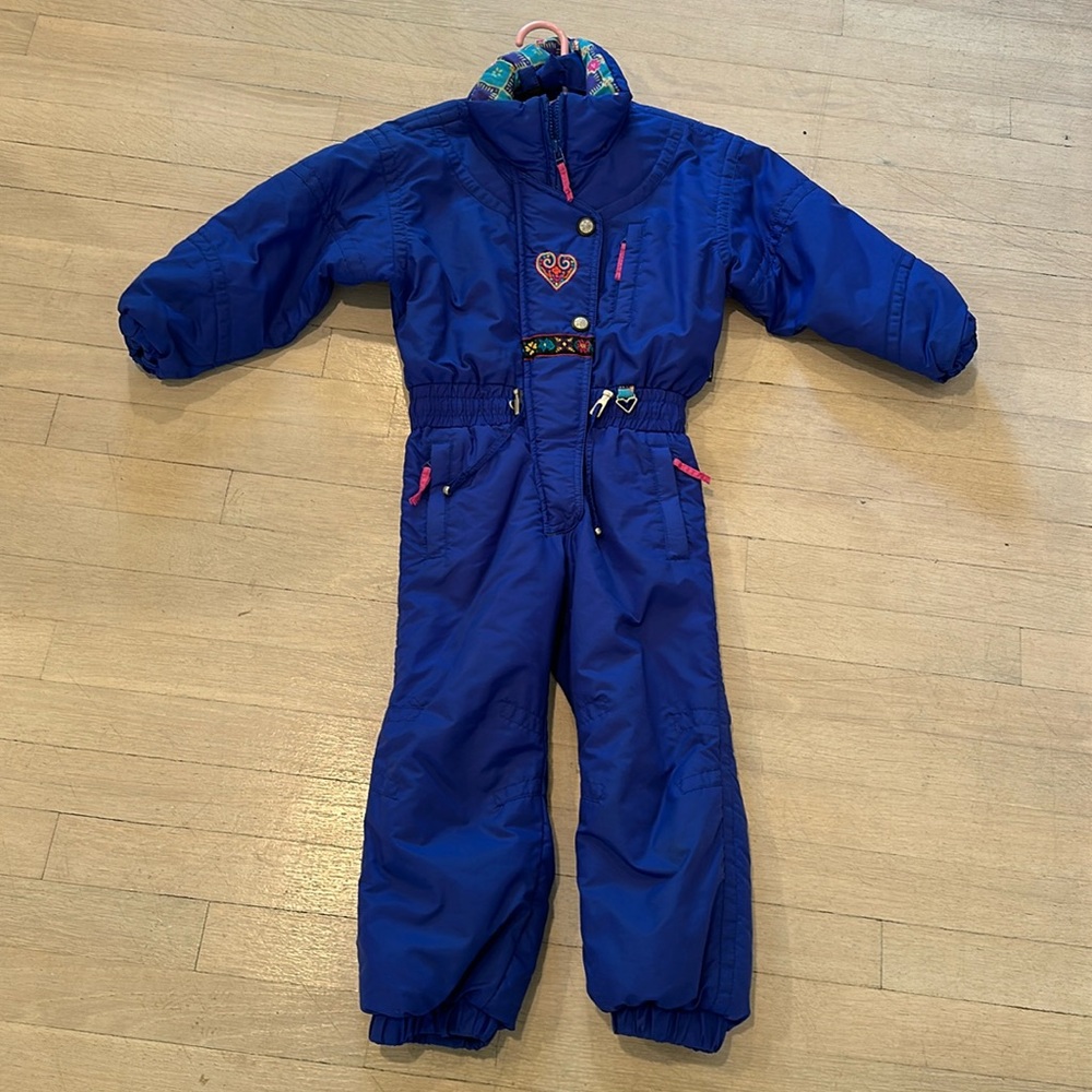 Vintage Obermeyer Children’s Onesie Ski Snow Suit EUC with Hood